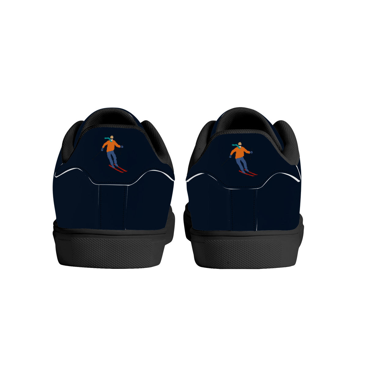 D27 Low-Top Synthetic Leather Sneakers - Marine blue