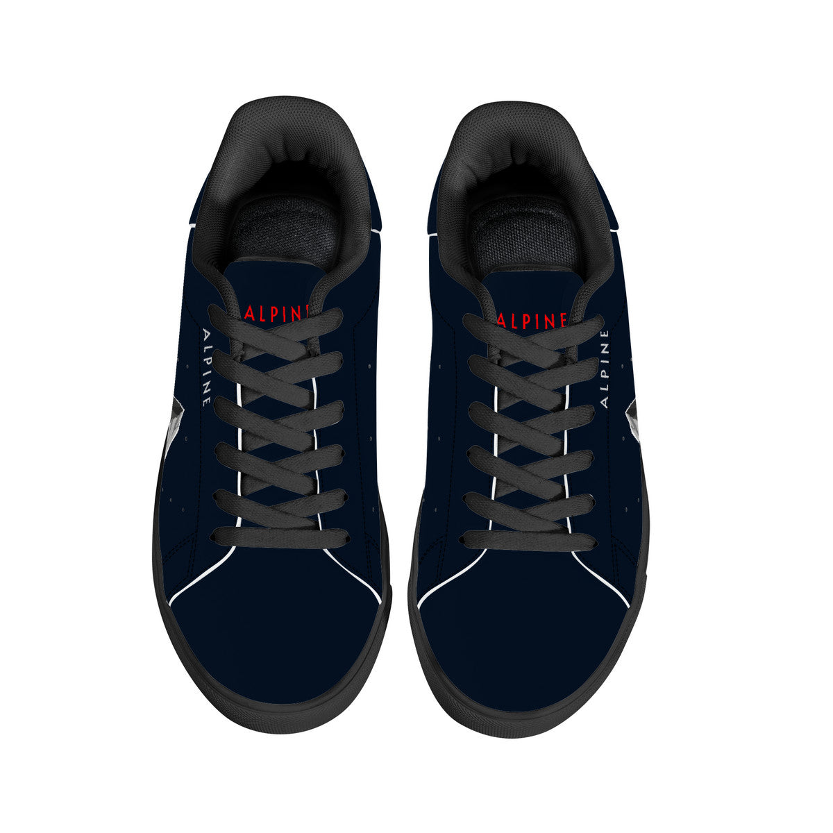 D27 Low-Top Synthetic Leather Sneakers - Marine blue